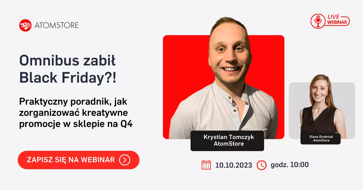 zaproszenie na webinar biznesowy o omnibusie w czasie black week black friday